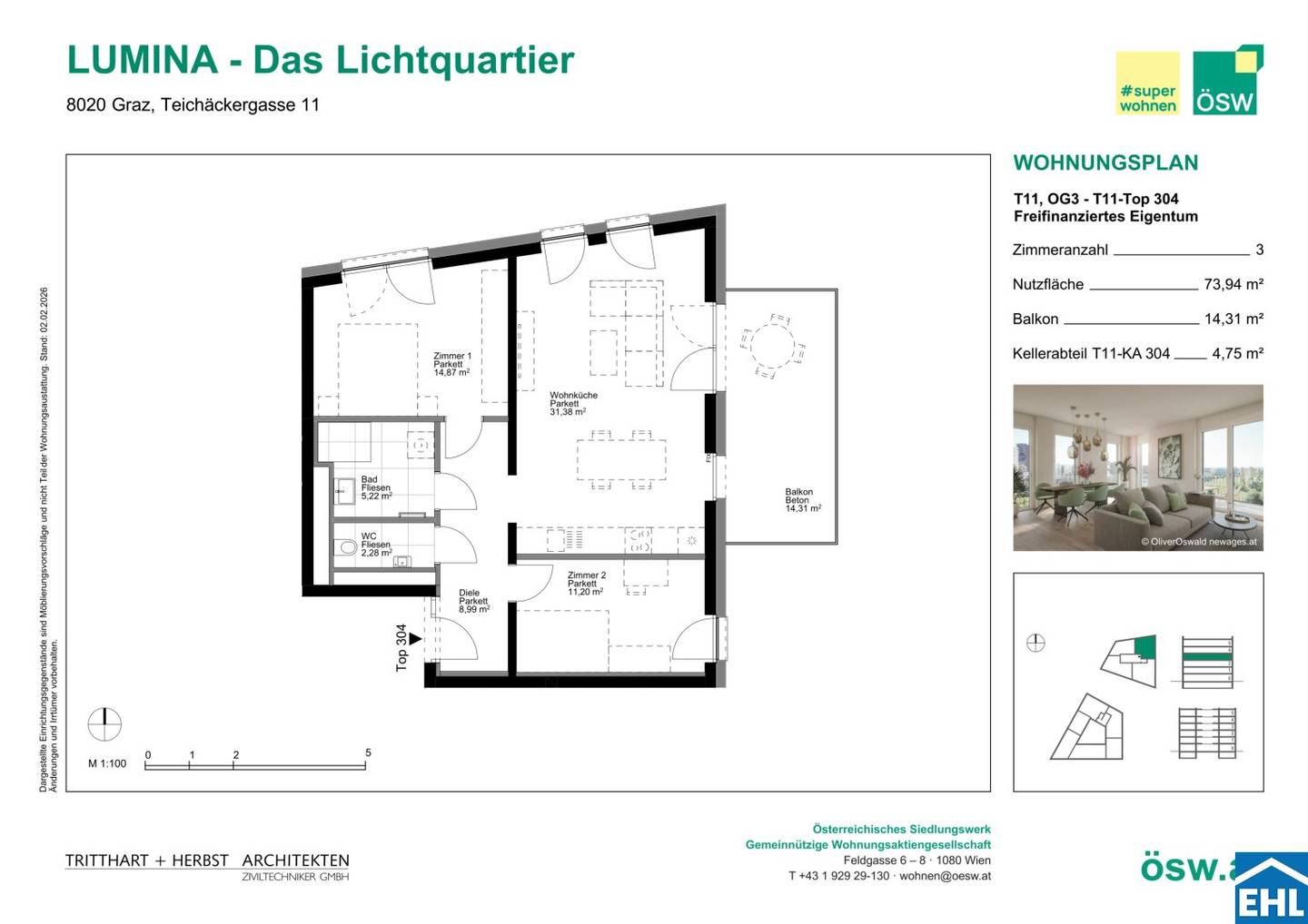 Wohnung LUMINA Light Quarter Balcony New Build