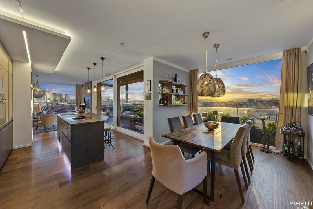 Top floor apartment panoramic view rooftop terrace