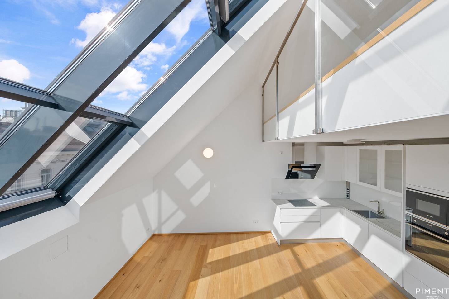 Attic duplex apartment with balcony and terrace