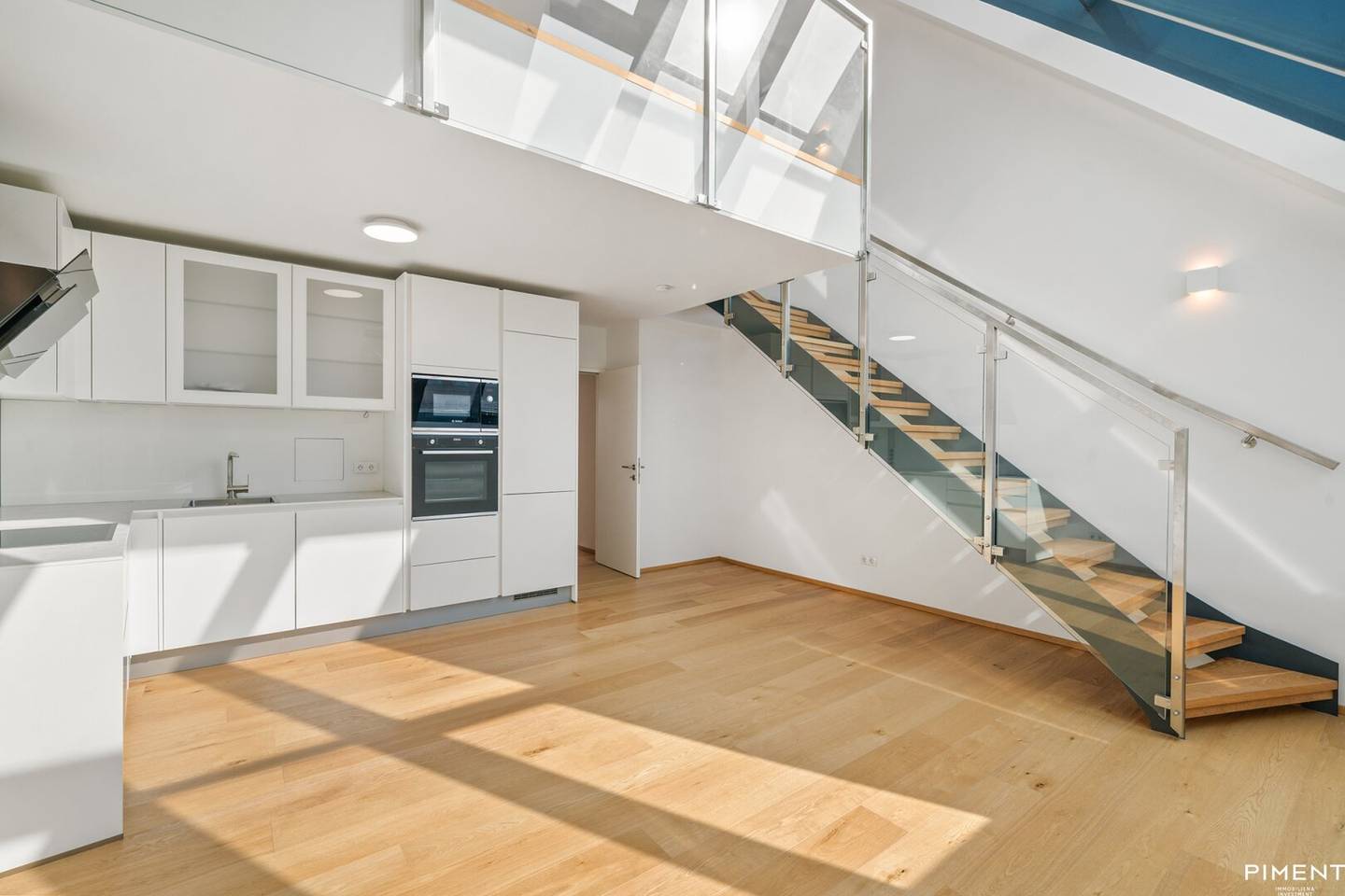 Attic duplex apartment with balcony and terrace