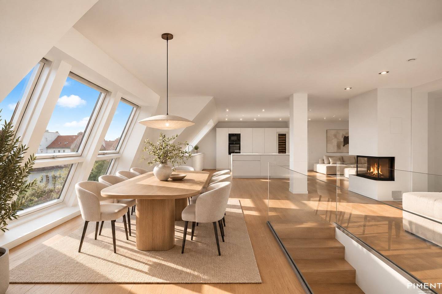 Exclusive attic jewel with panorama roof terrace and sauna