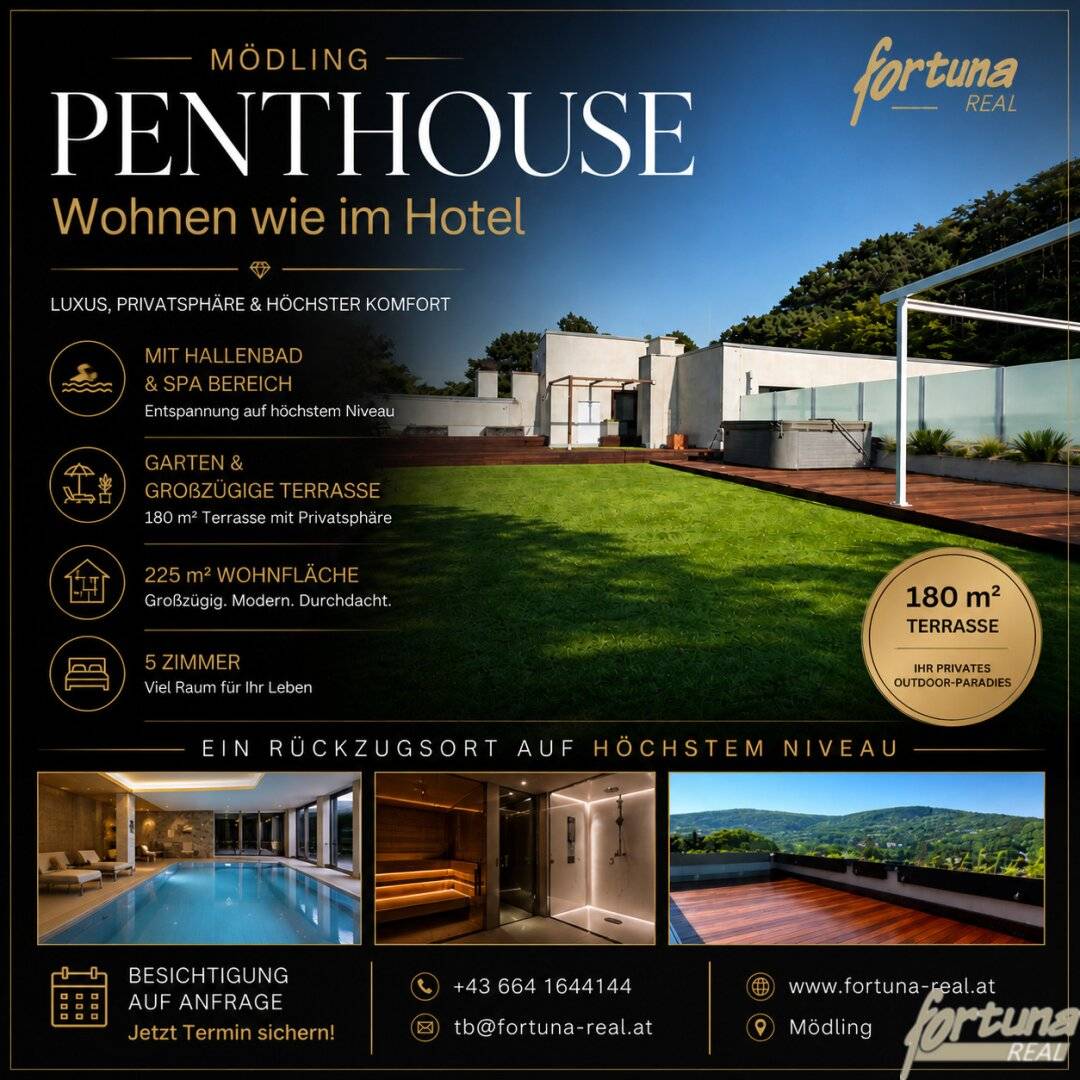 Penthouse mit eigenem Aufzug und Hallenbad