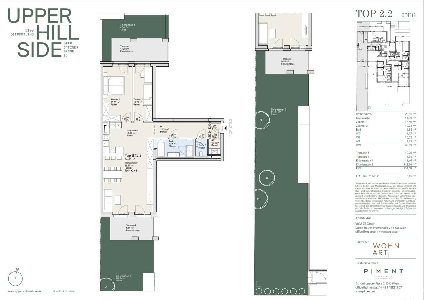 Wohnung mit eigenem Garten und zwei Terrassen