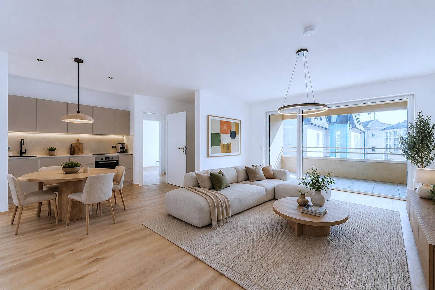 New build in Vöcklabruck city center with loggia
