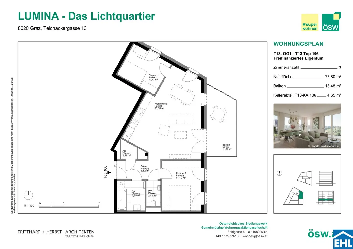 Apartment bright balcony near main station