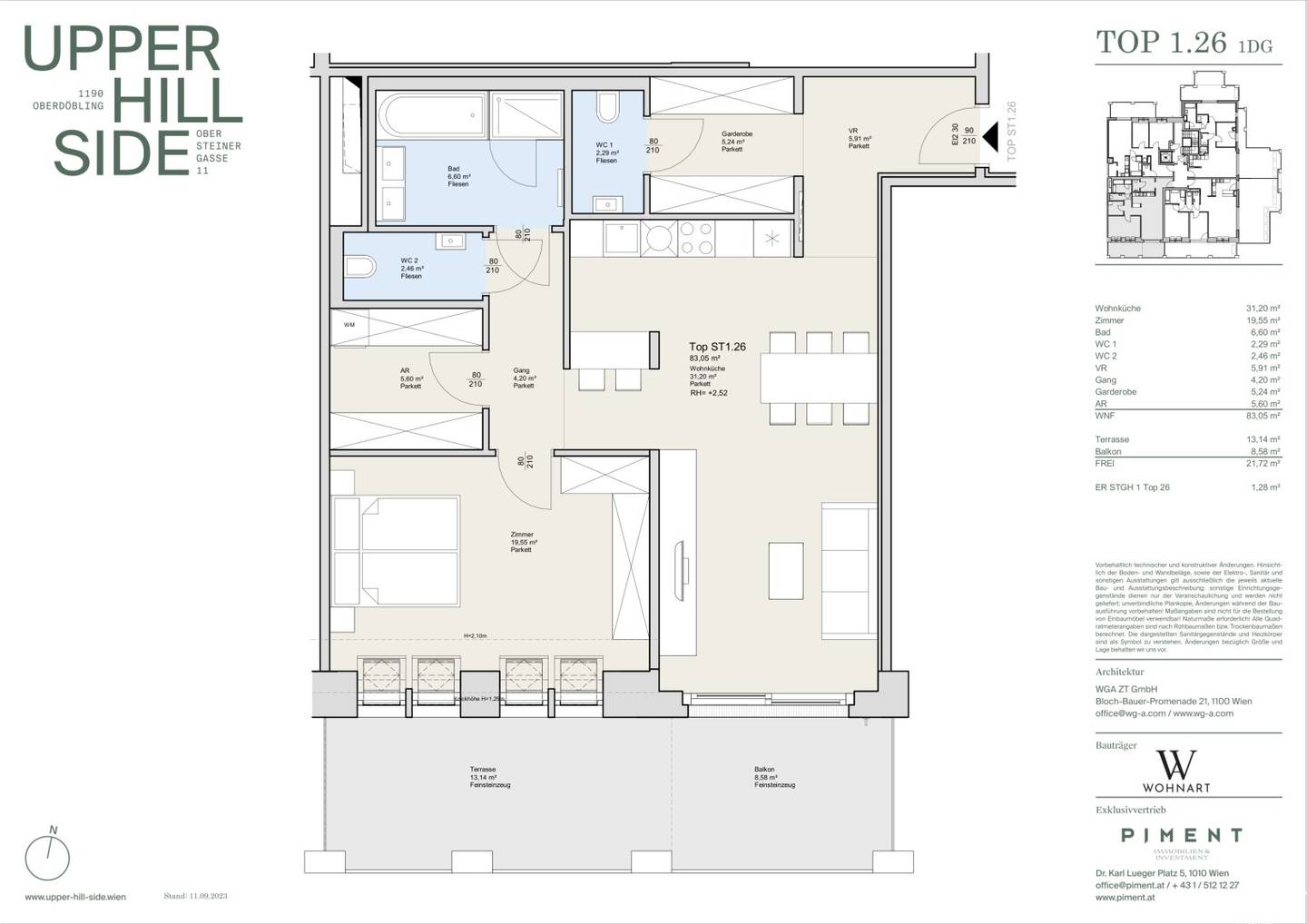 Dachgeschosswohnung Erstbezug mit Terrasse