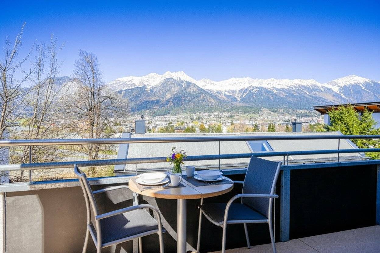 Wohnung Mentlberg Balkon Bergblick