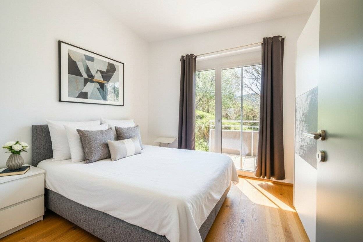 Wohnung Mentlberg Balkon Bergblick