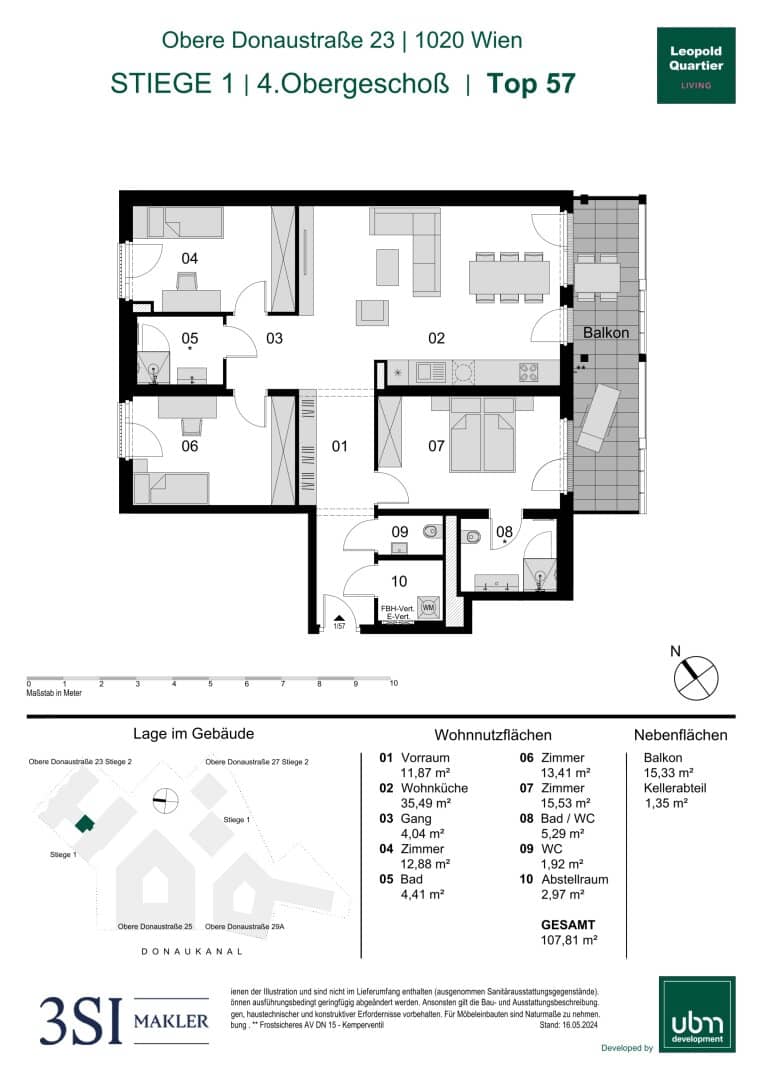 apartment new build with balcony geothermal