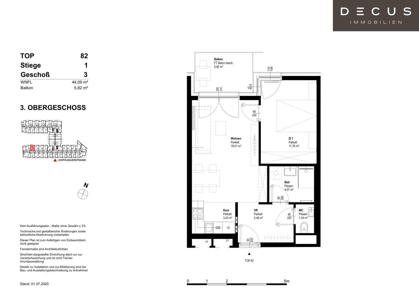 Wohnung mit Balkon nahe Theresa Tauscher Park