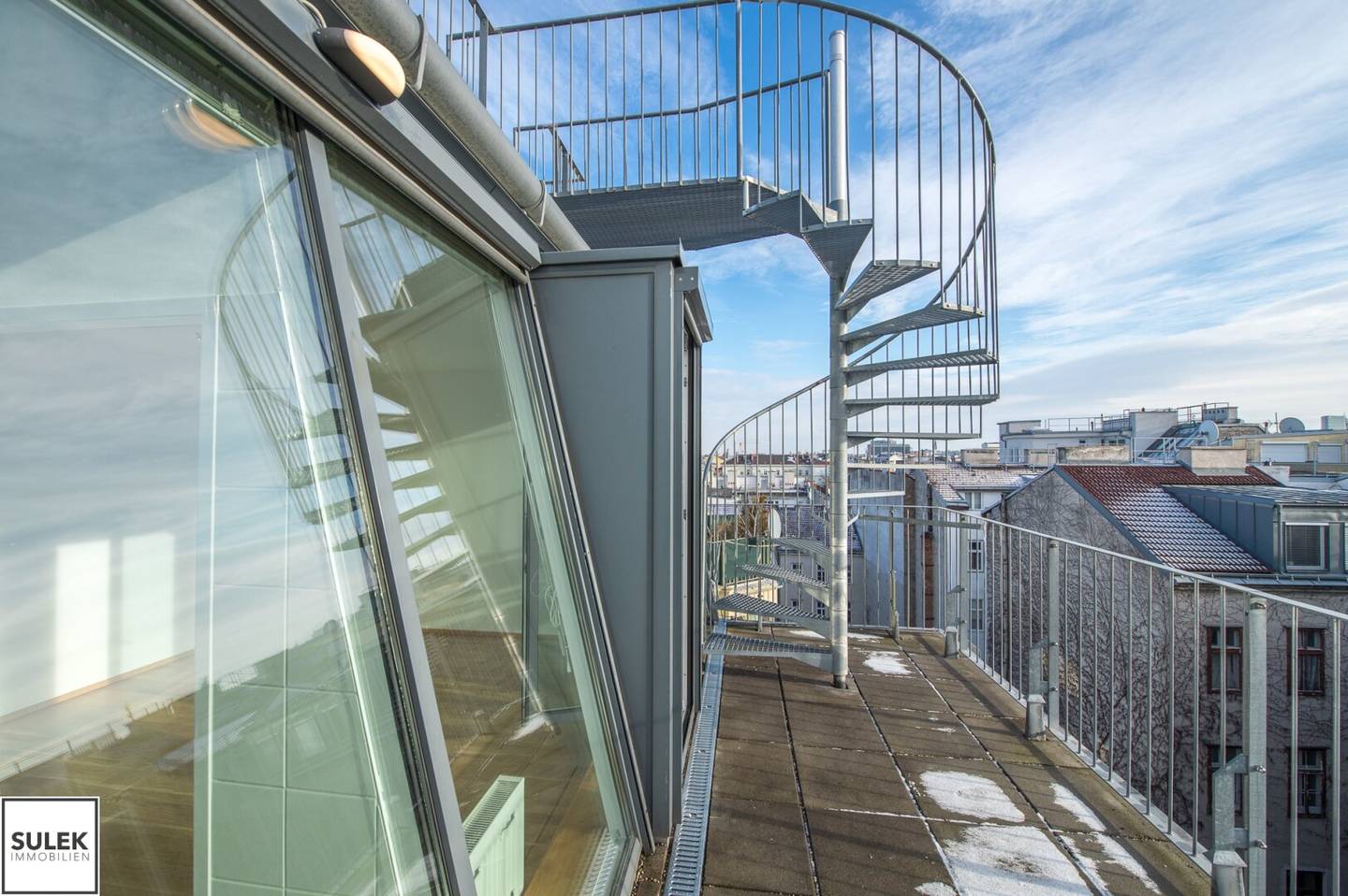 Dachgeschosswohnung Terrasse Rundum Stadtblick