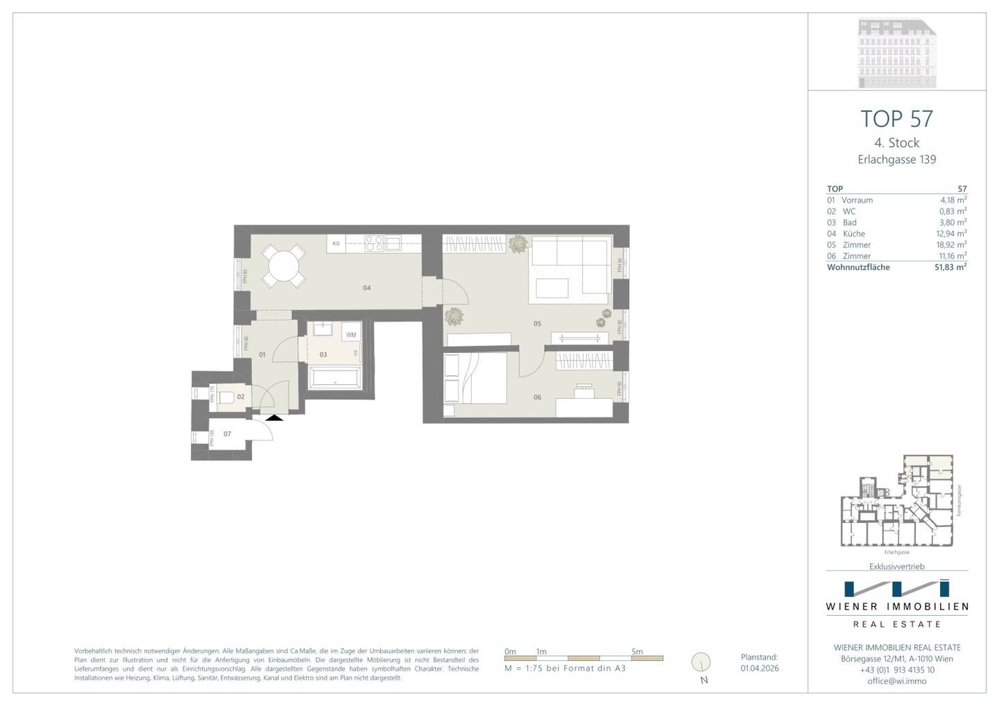 apartment in a renovated old building near Reumannplatz