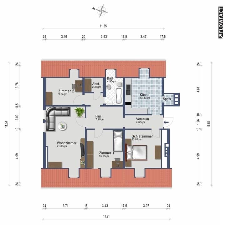 Top floor apartment with Kitzsteinhorn view