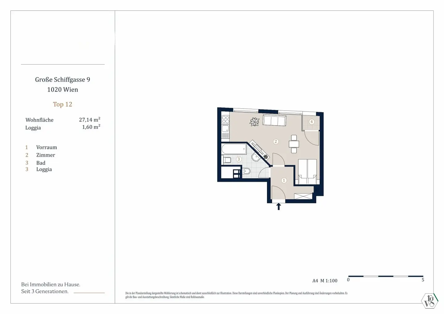 Apartment first occupancy new build at Karmelitermarkt