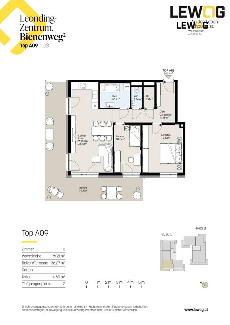 A09 | 76 m² + 36 m² Balkon Leonding