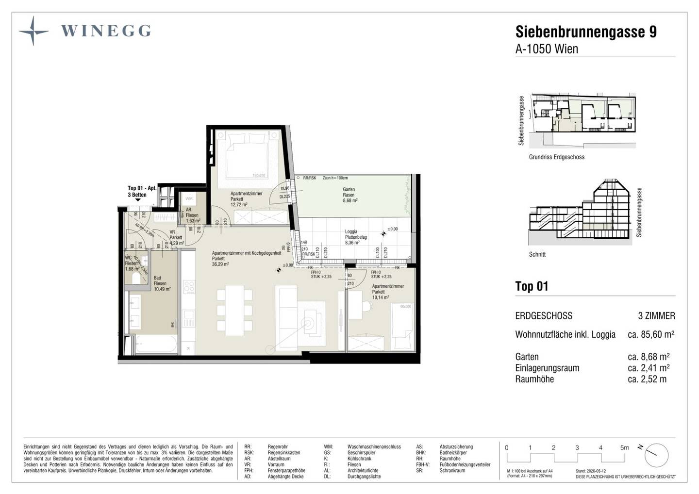 Ground Floor Apartment Margareten New Build Garden Loggia