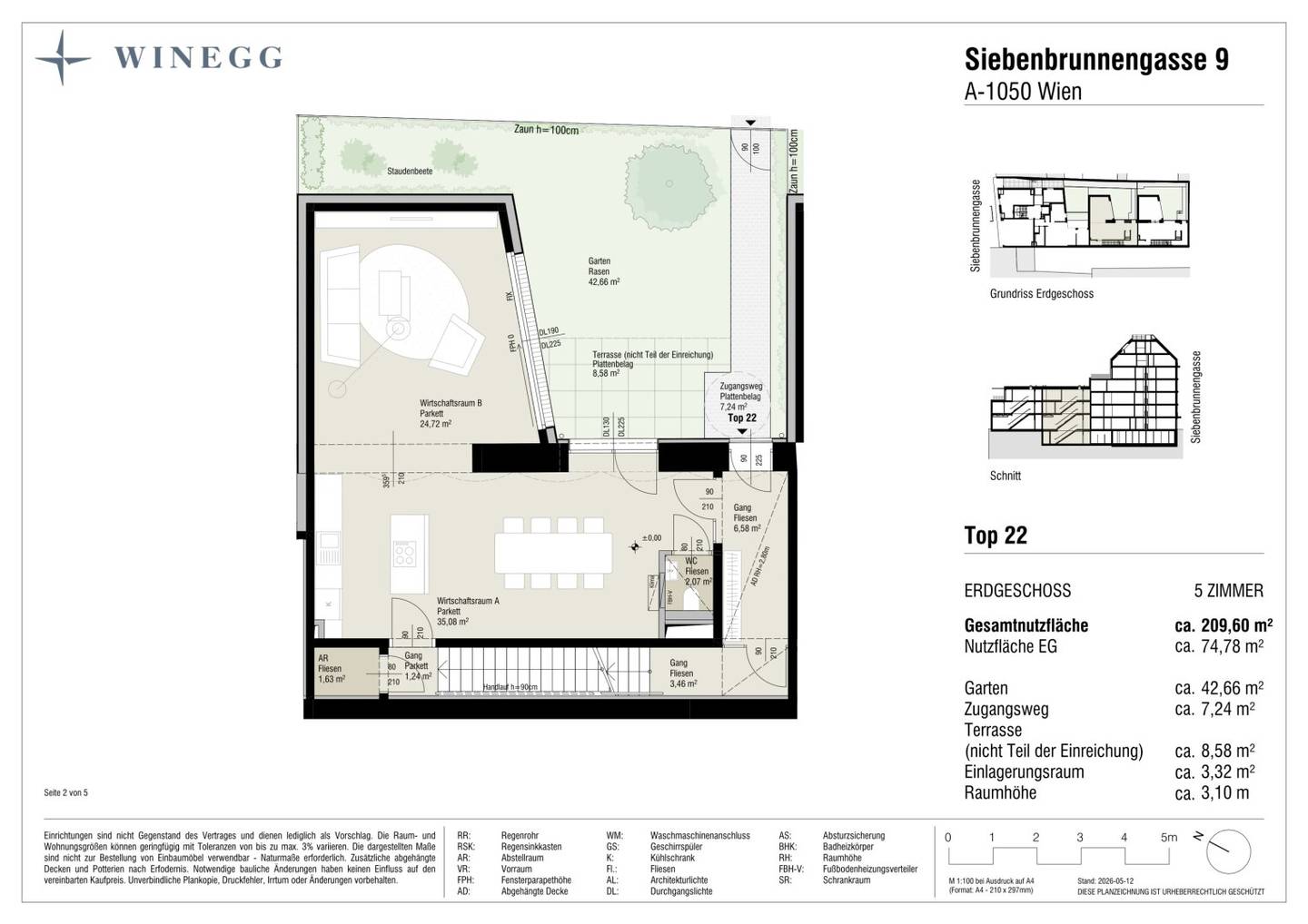 Apartment in Margareten with generous garden and balcony