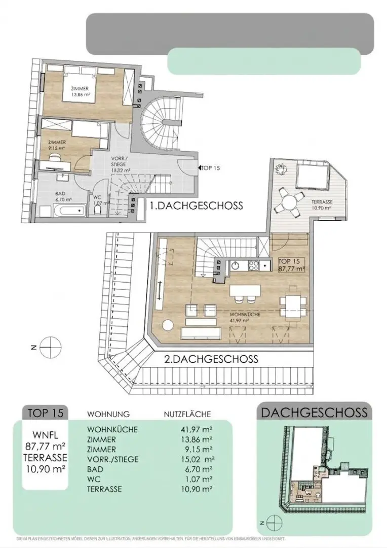 Maisonettewohnung Hernals, 88m²