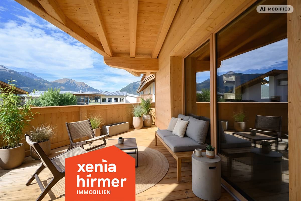 Penthouse Sichtdachstuhl Balkon Südwestlage