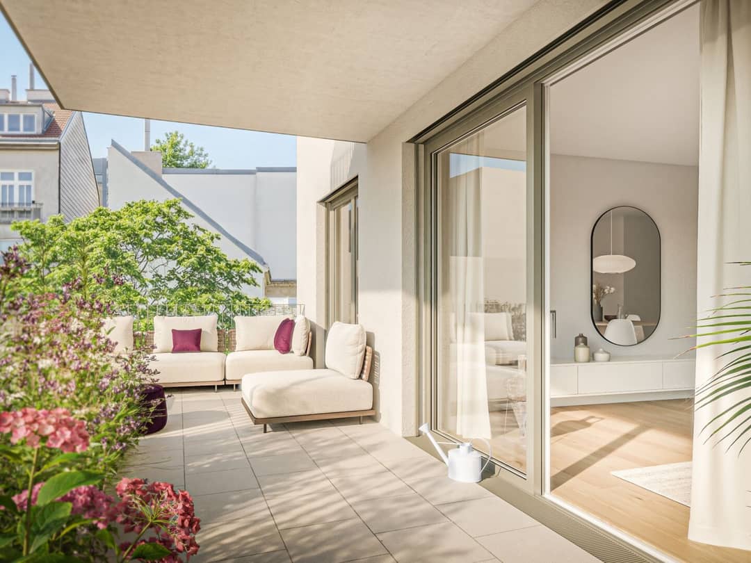 Wohnung Margareten Erstbezug Balkon