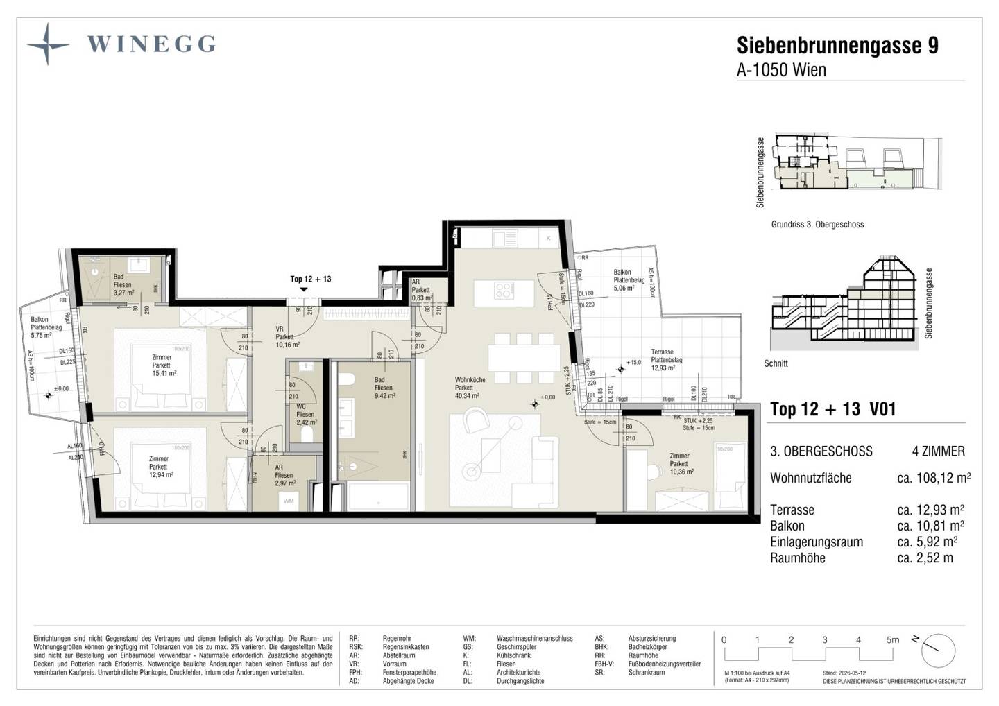 Ground floor apartment with balcony and terrace near Margaretenplatz