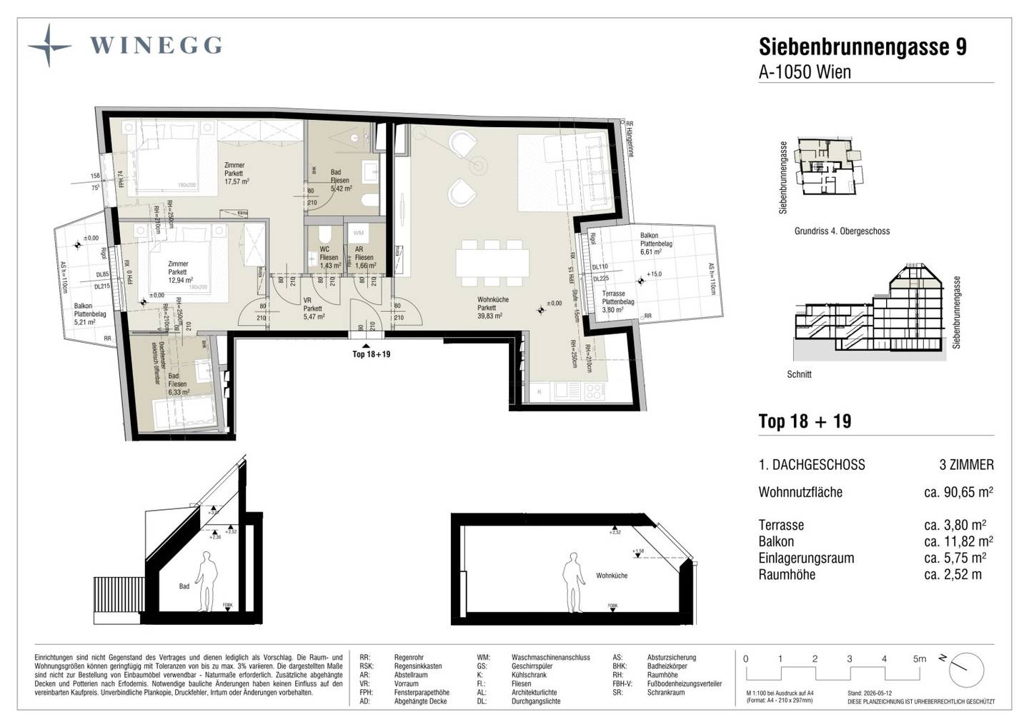 Ground floor apartment first occupancy Margareten balcony