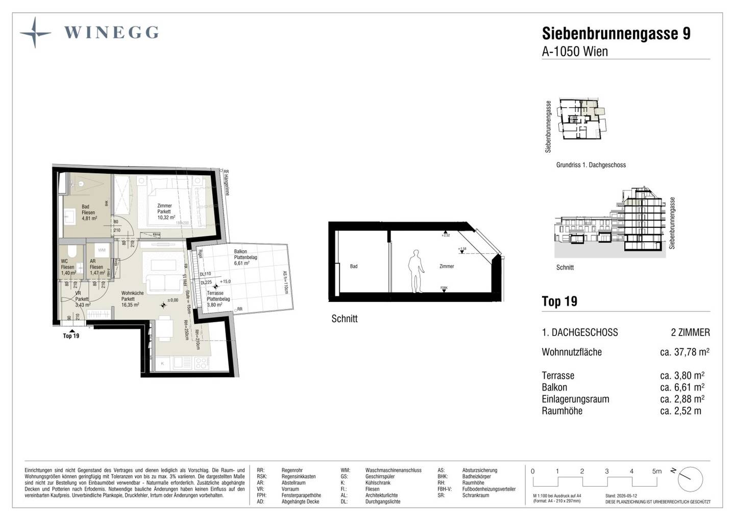 Vorsorgewohnung Margareten Erstbezug Balkon