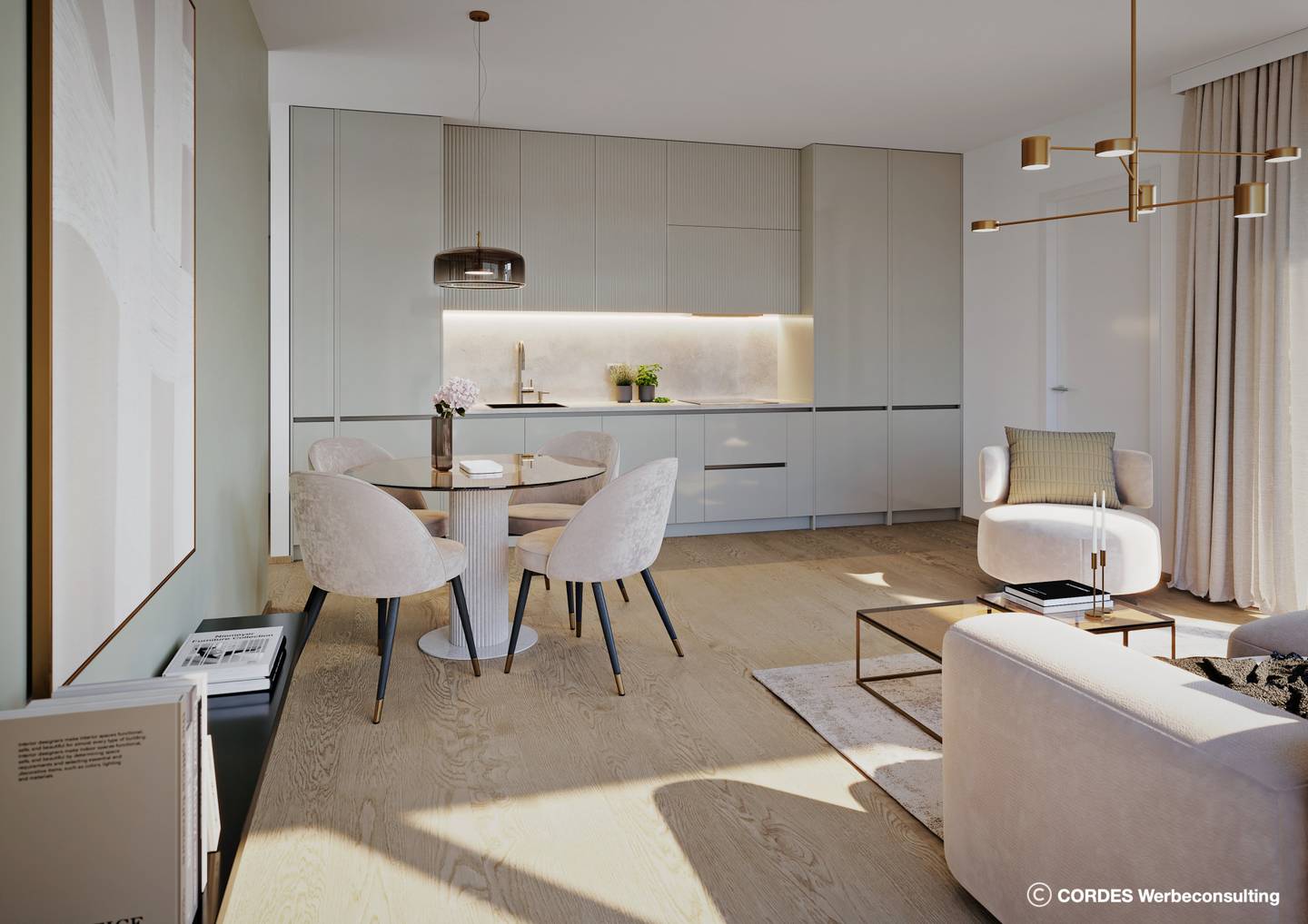 Wohnung with living kitchen and terrace