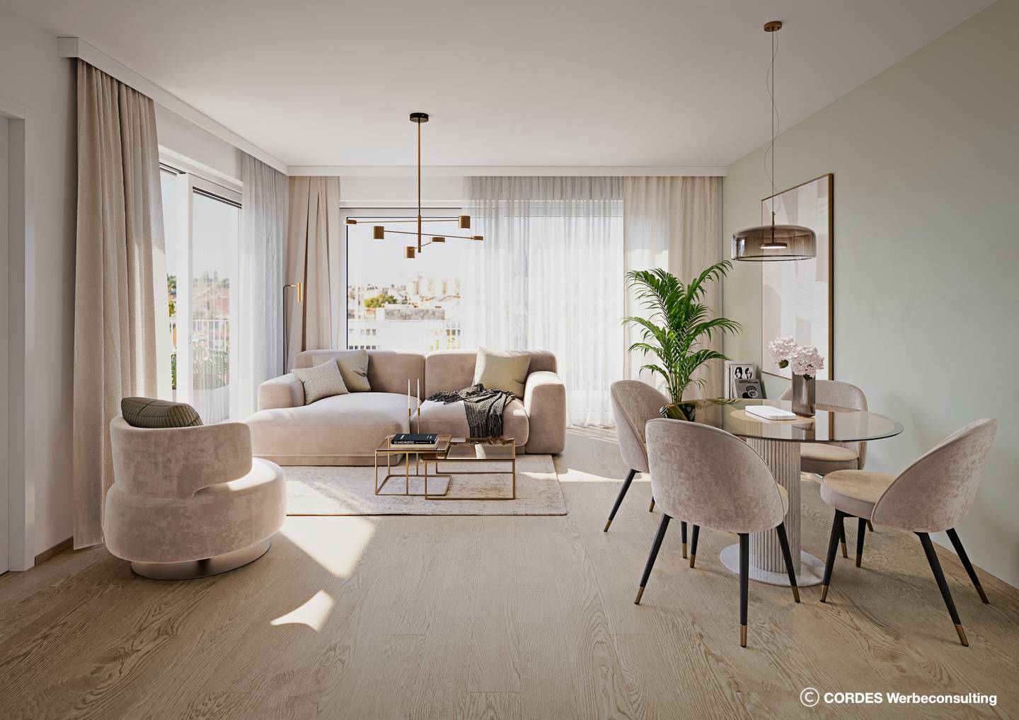Wohnung with living kitchen and terrace