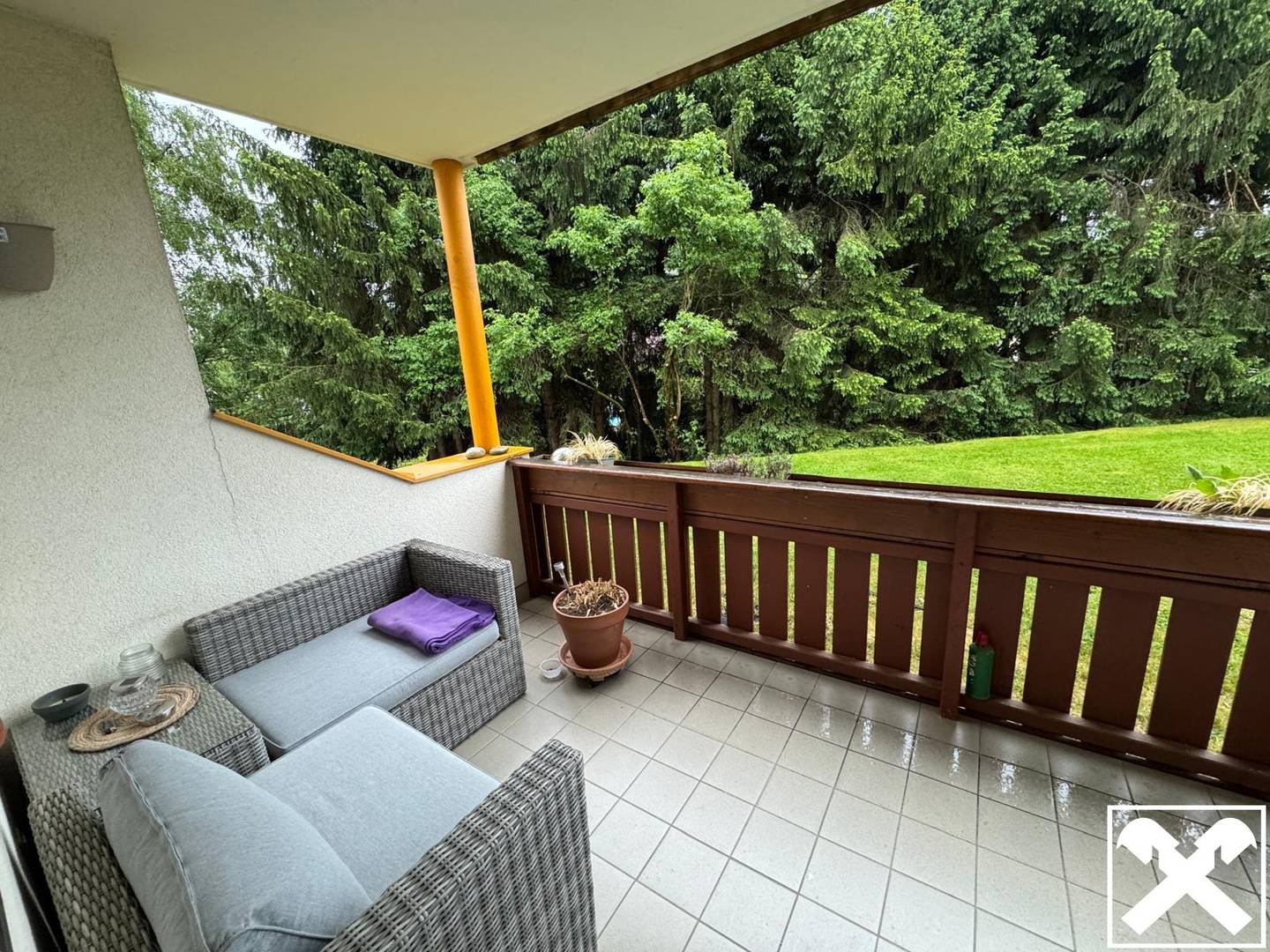 Erdgeschosswohnung mit Gartenflair und Balkon