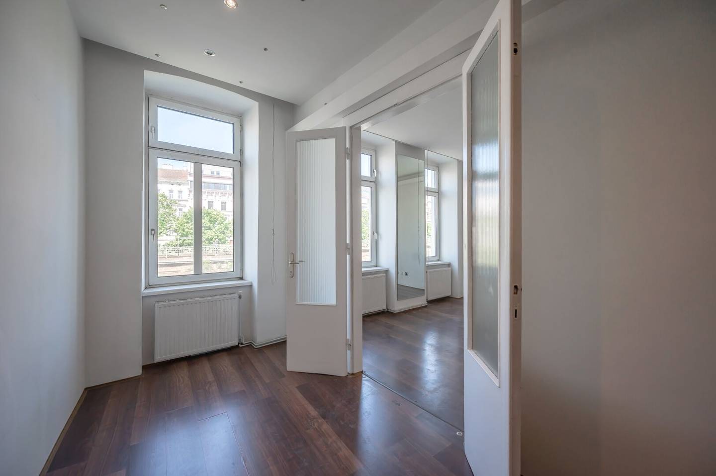 Old building apartment with lift near city center