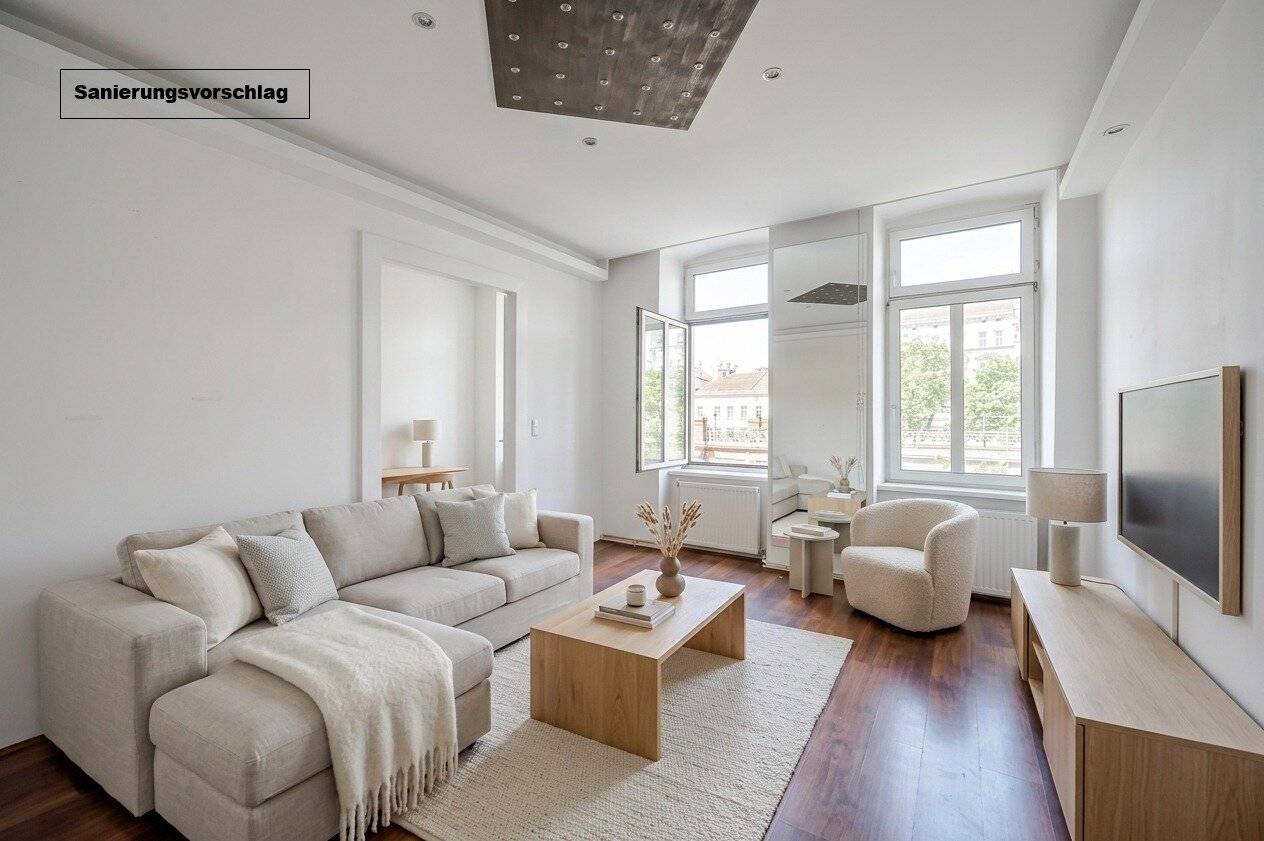 Old building apartment with lift near city center