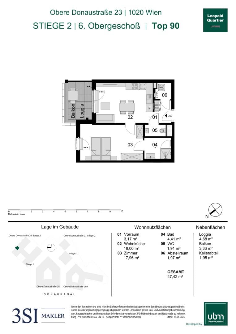 Erstbezug Wohnung provisionsfrei mit Balkon im Augarten