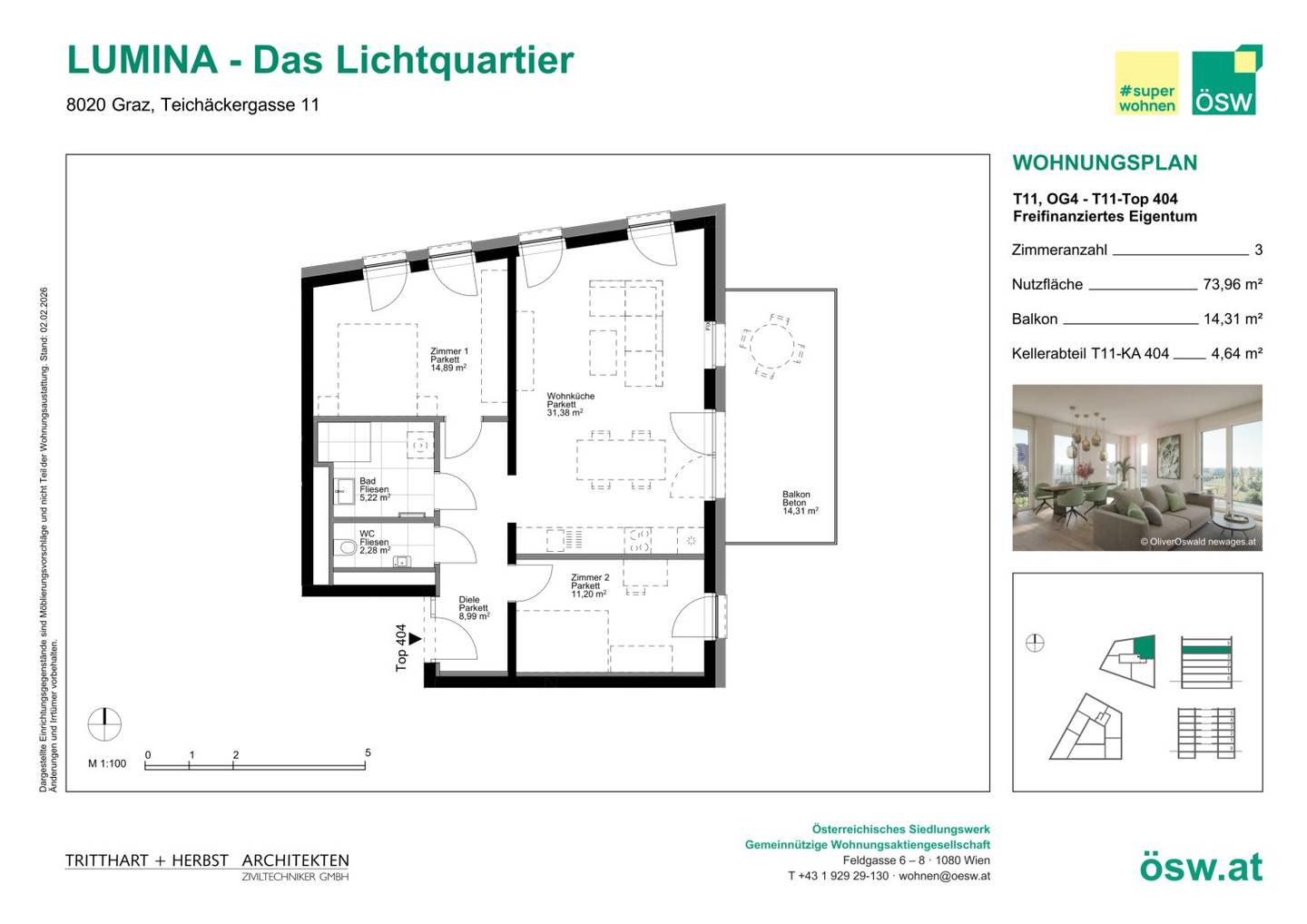 Apartment in Reininghaus New build with balcony