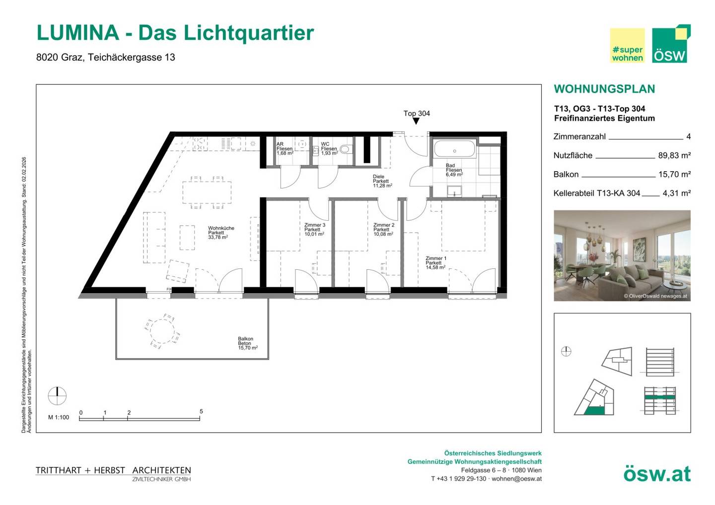 Wohnung Erstbezug Neubau lichtdurchflutet Balkon