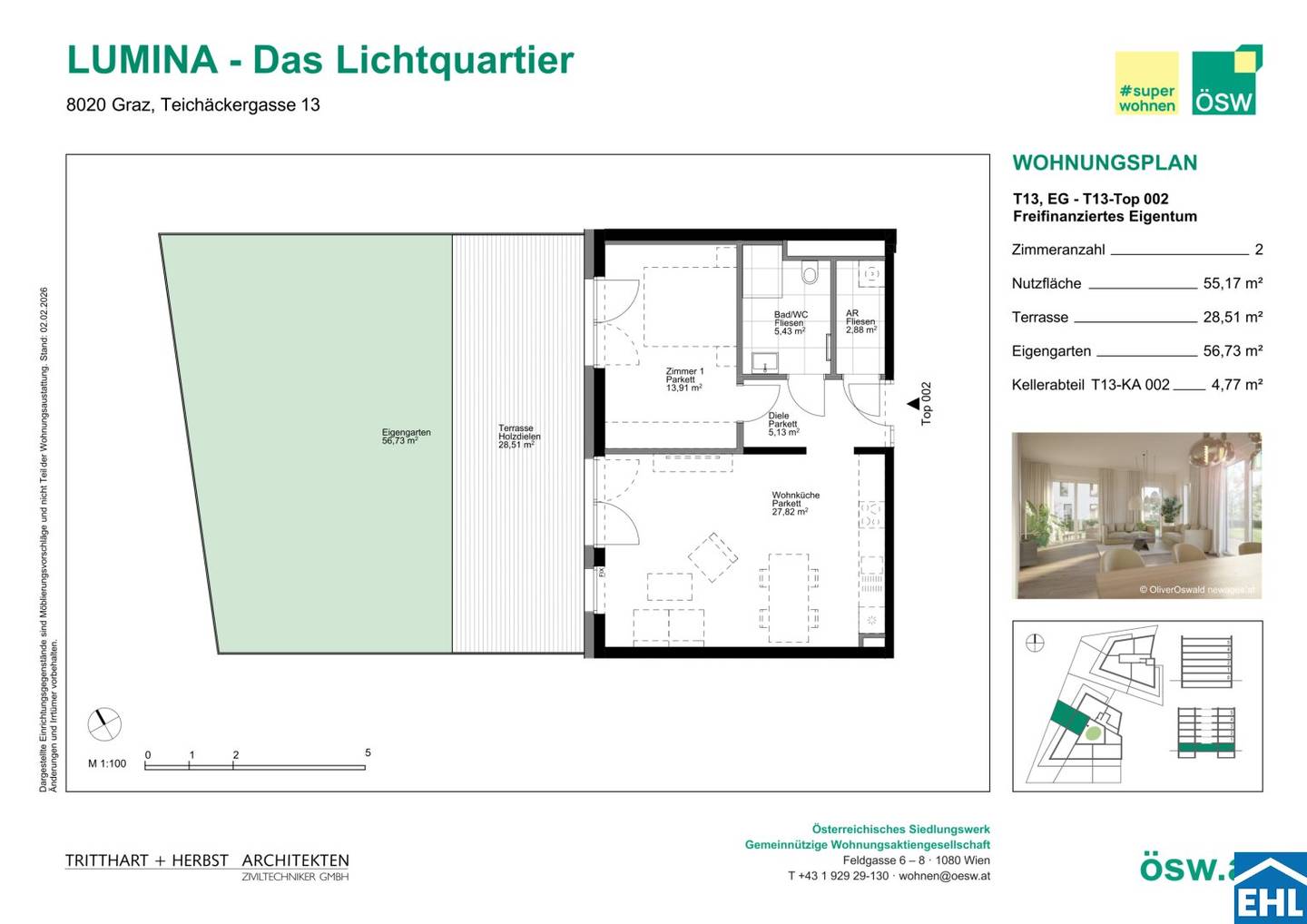 Wohnung Lichtquartier mit Terrasse und Garten