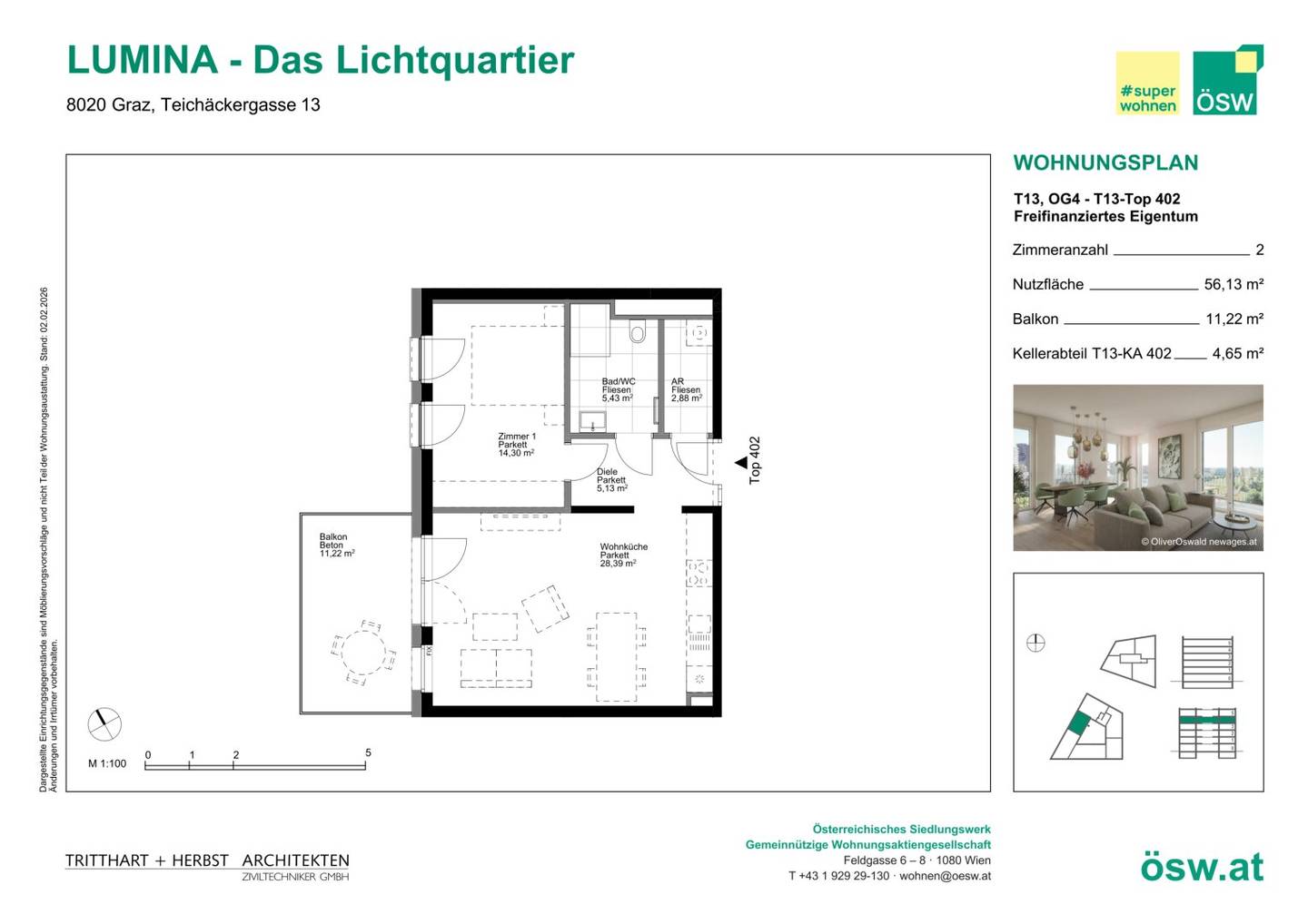 Apartment Brand new at Reininghaus with balcony