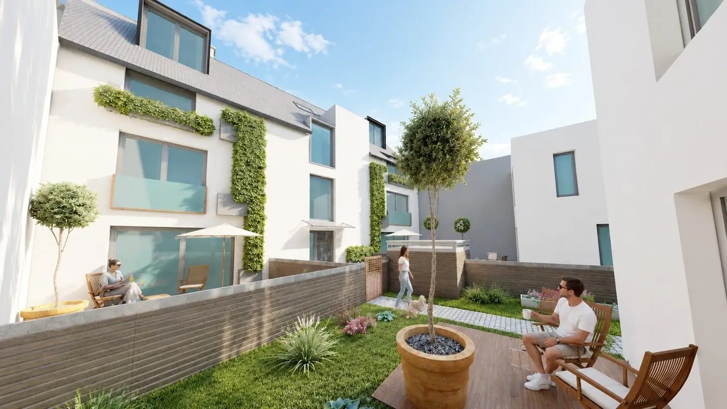 Zwei Haushälften mit Garten, 126m²