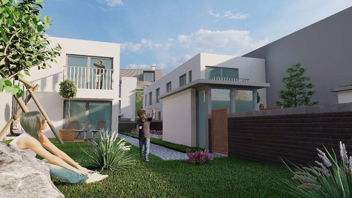 Zwei Haushälften mit Garten, 126m²