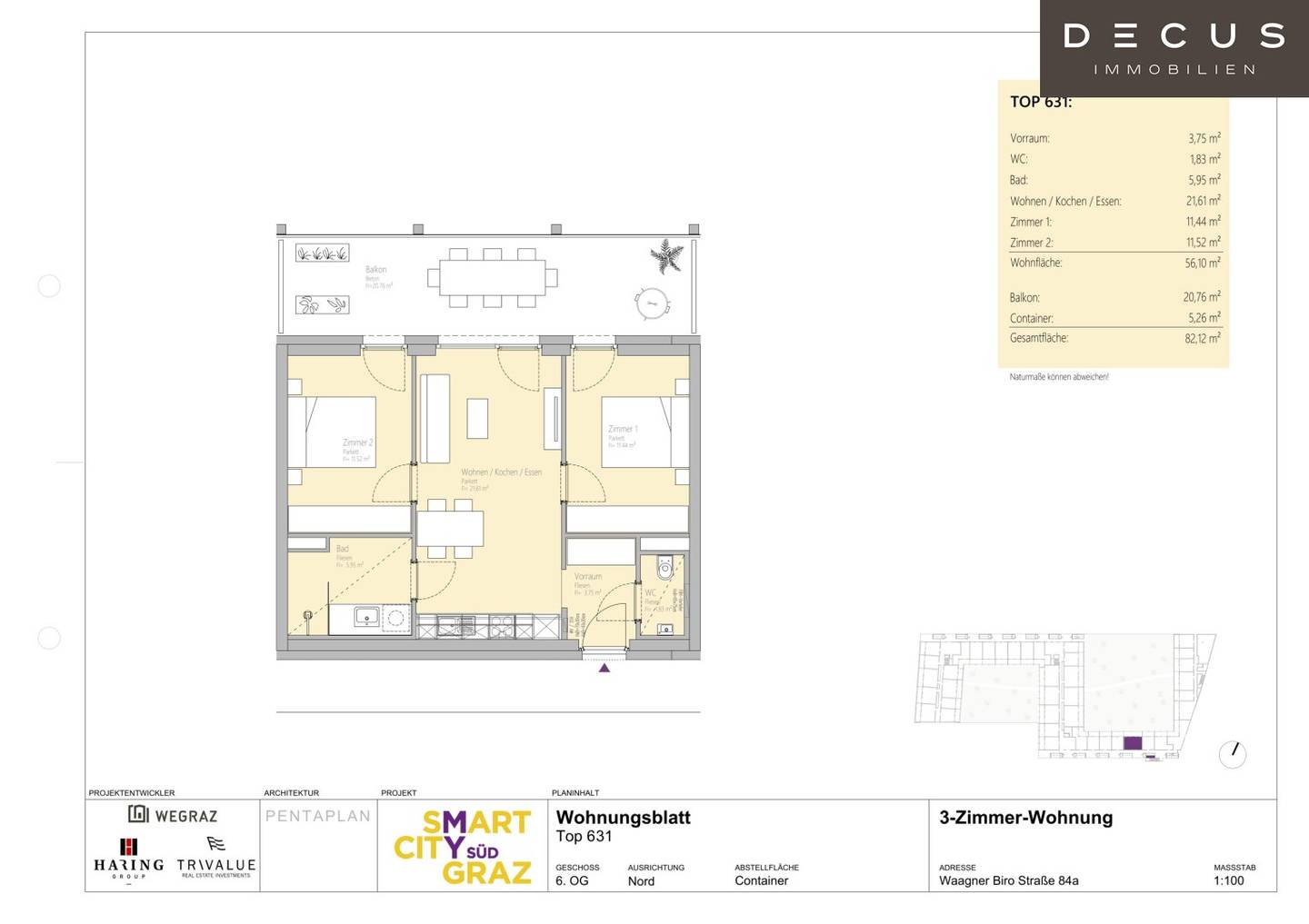 New build apartment near the main station with balcony