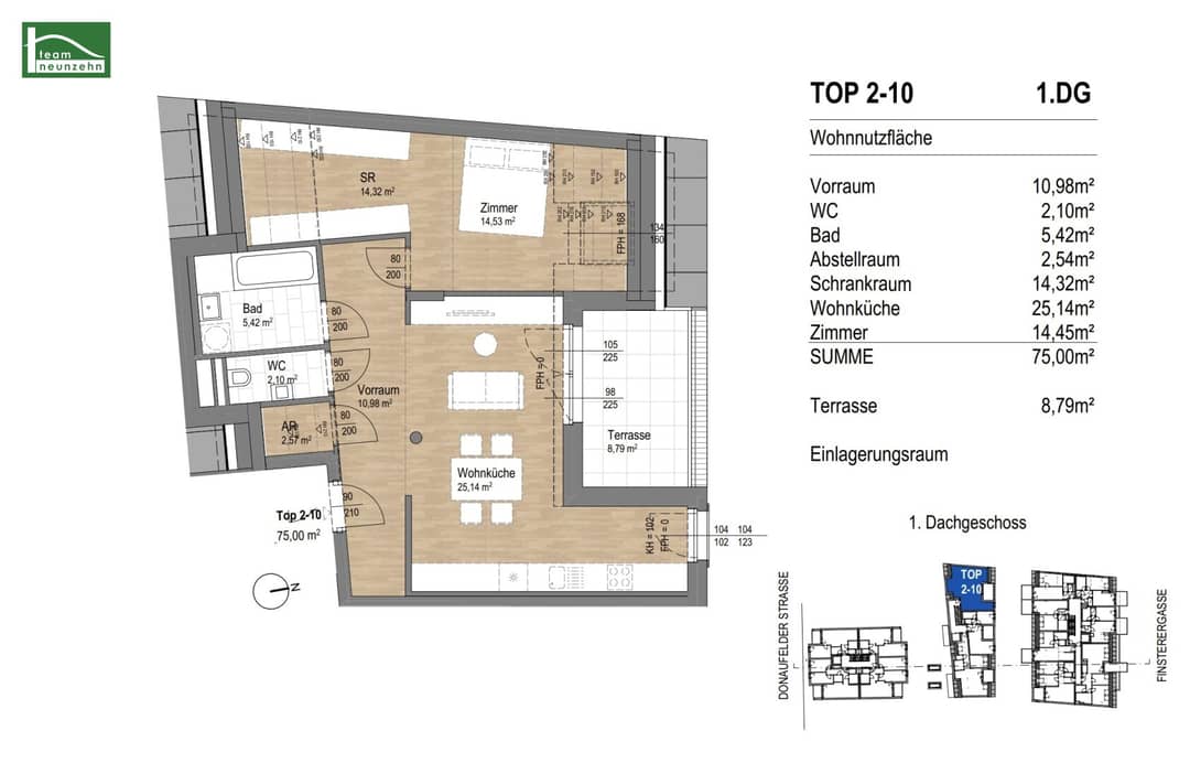 3-Room Apartment with Terrace, 22nd District