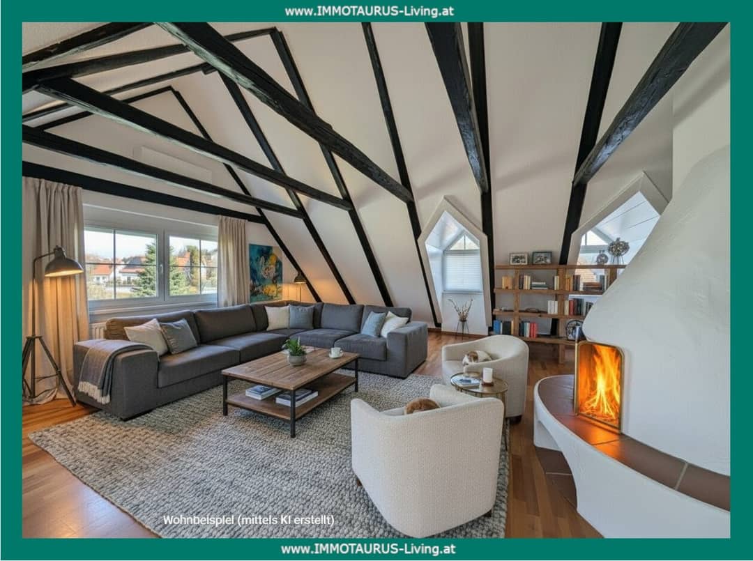 Exklusives Penthouse mit Kamin und mehreren Balkonen über den Dächern von St. Peter!