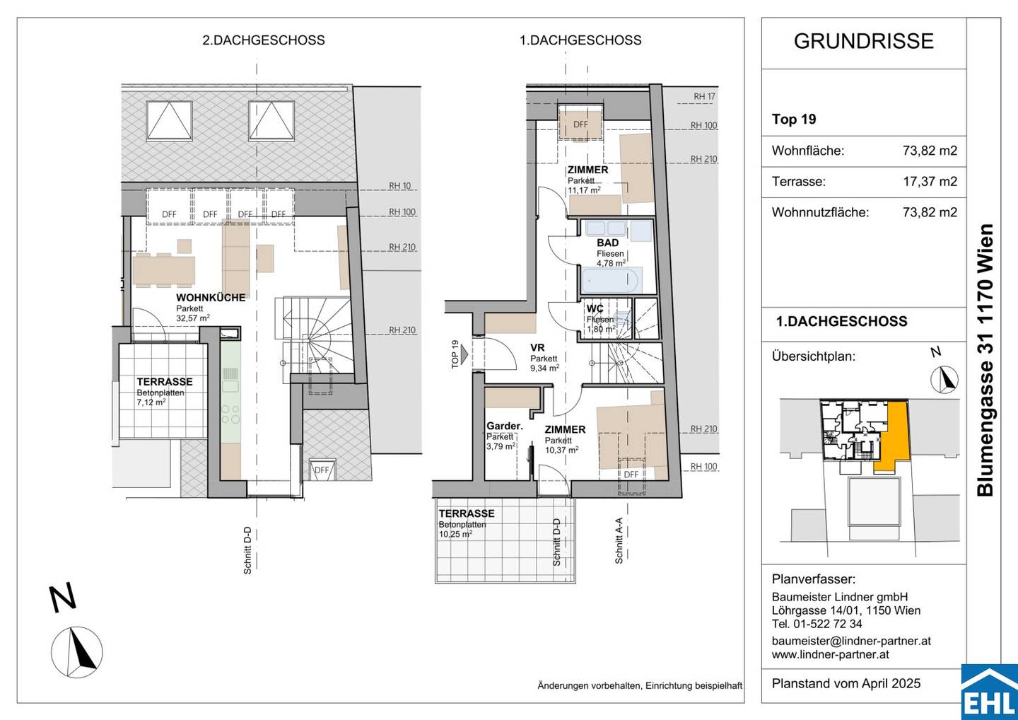 New build apartment with passive house standard and terrace