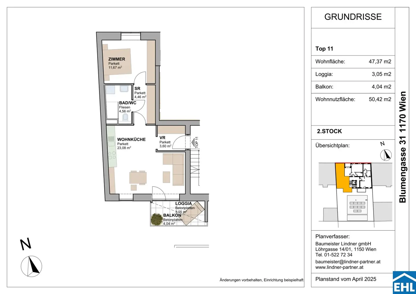 Neubauwohnung Passivhausstandard mit Loggia