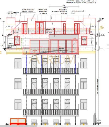 Attic shell with potential: approved for three exclusive maisonettes
