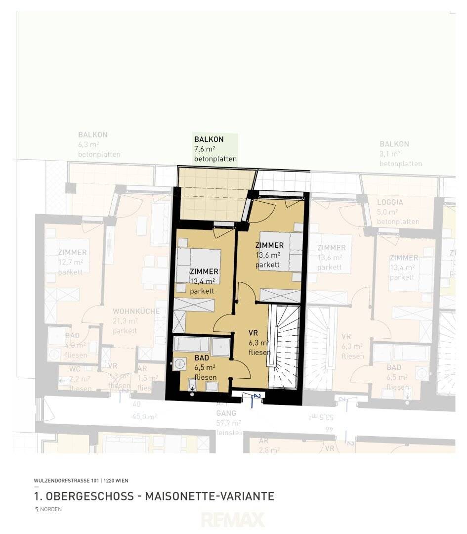 Wohnung mit Garten in Aspern flexibel nutzbar