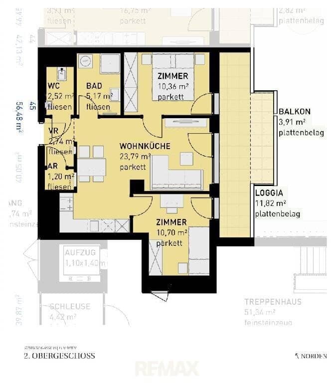 Newly built apartment in Simmering with loggia