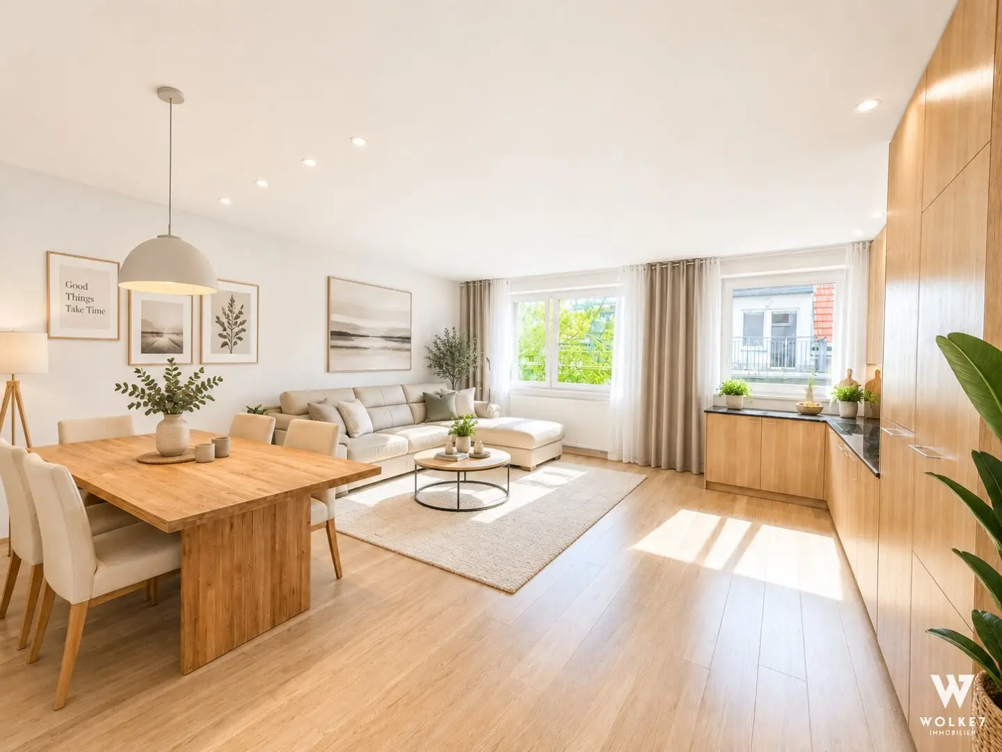 Wohnung ruhige Lage grün gelegen offene Küche