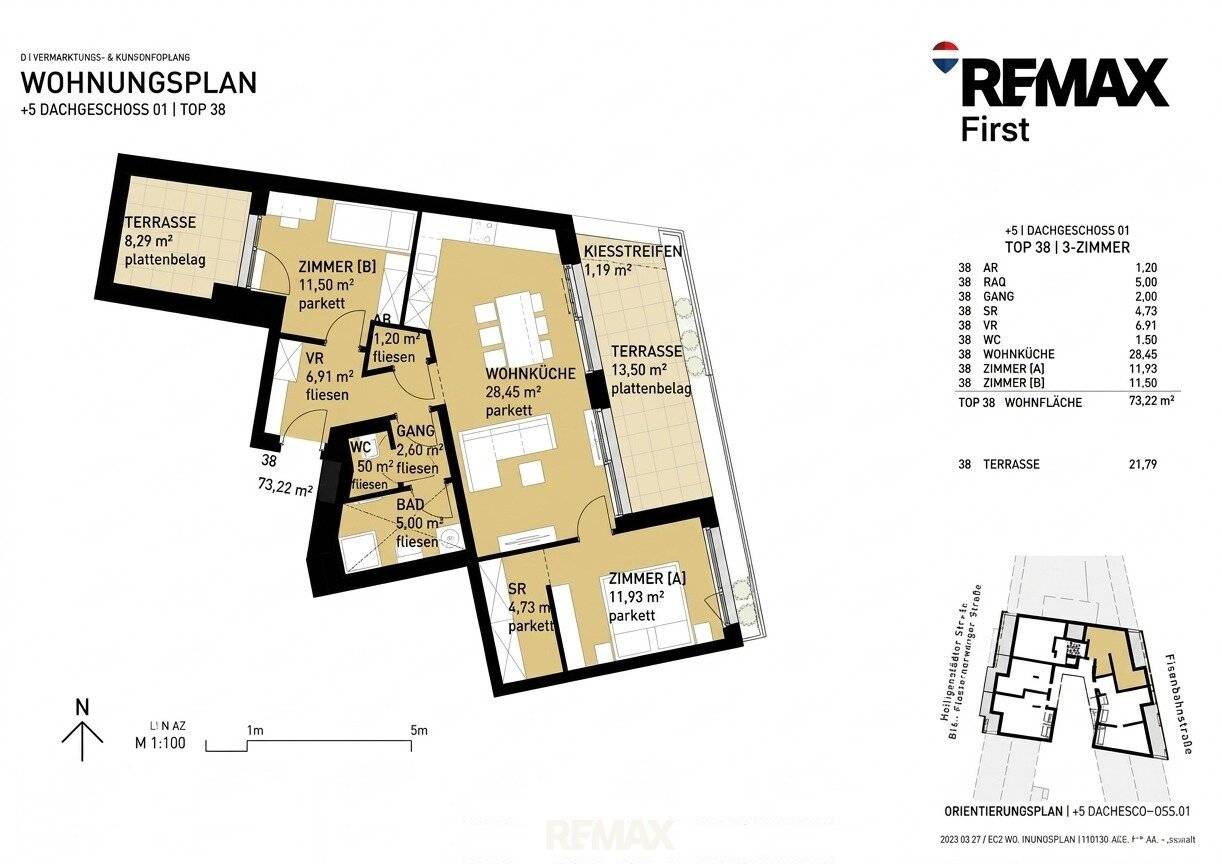 Erstbezug Neubau Wohnung Döbling nahe U4 Terrasse