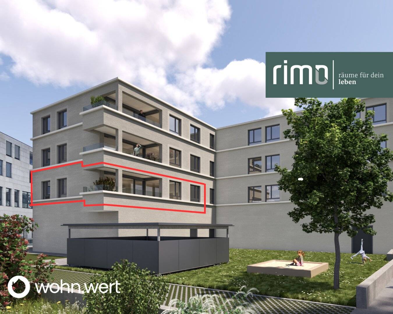 Apartment first occupancy terrace at Jahnplatz